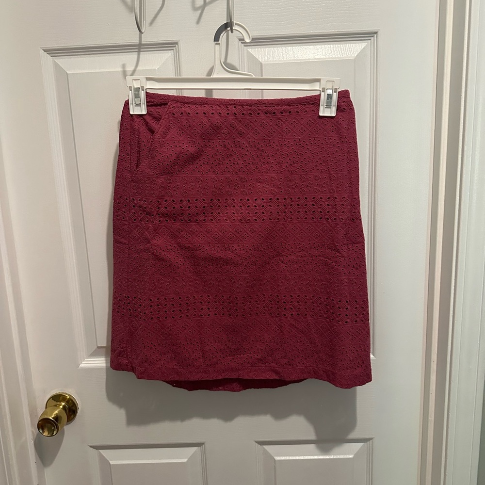 L.L. Bean Eyelet Skirt